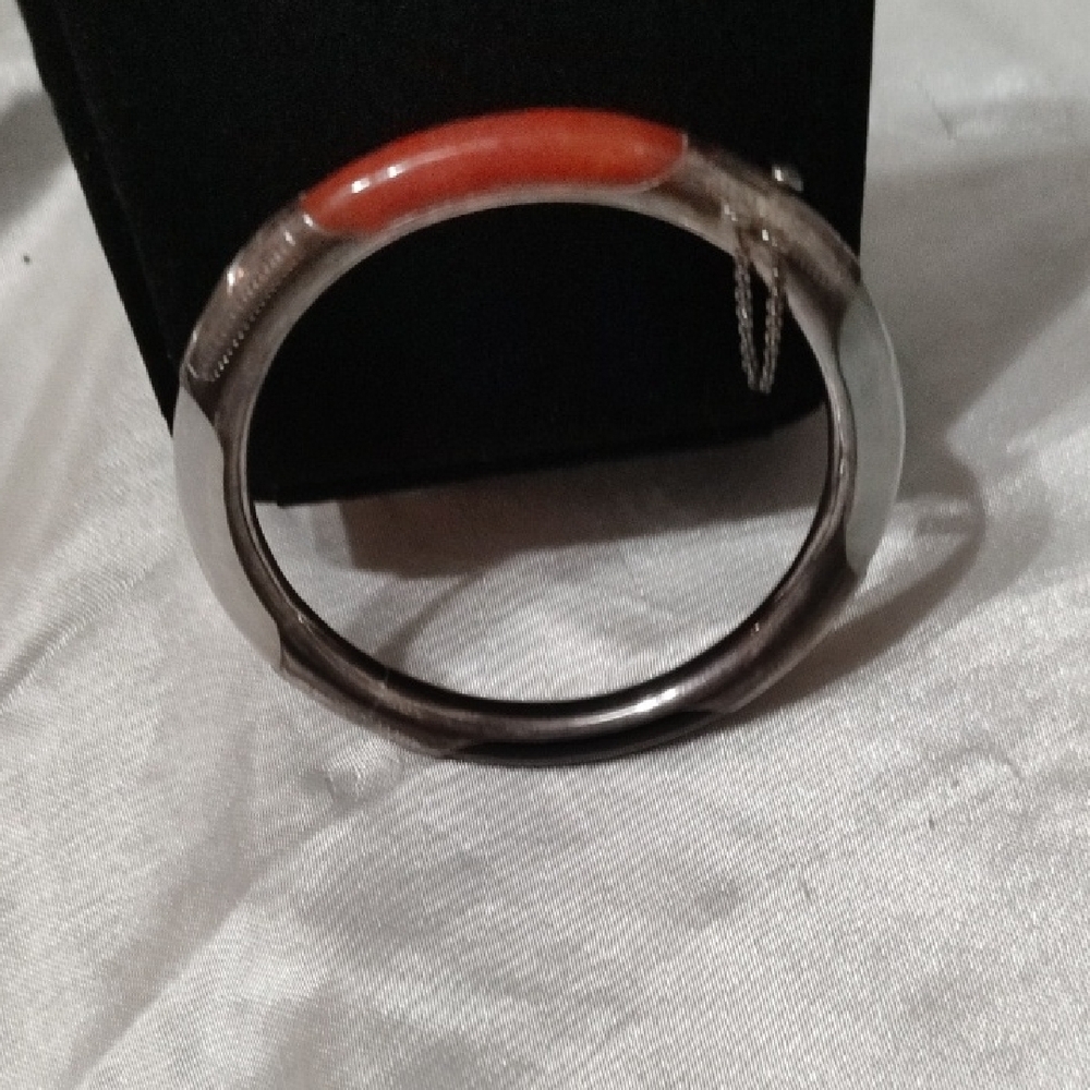Vintage Sterling Silver With Real Mulicolor Jade Bracelet Excellent Condition